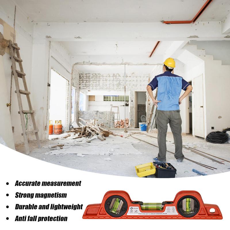 Magnetic Angle Finder Protractor Bubble Spirit Levels Aluminum Alloy Thickened Strong Magnetic Torpedo Ruler Angle Locator Tool