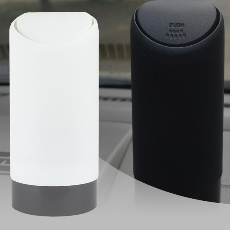 Car Garbage Can with Lid, LeakproofVehicle Automobile CupHolder Car Trash Can, Small Trash Bin Storage Box