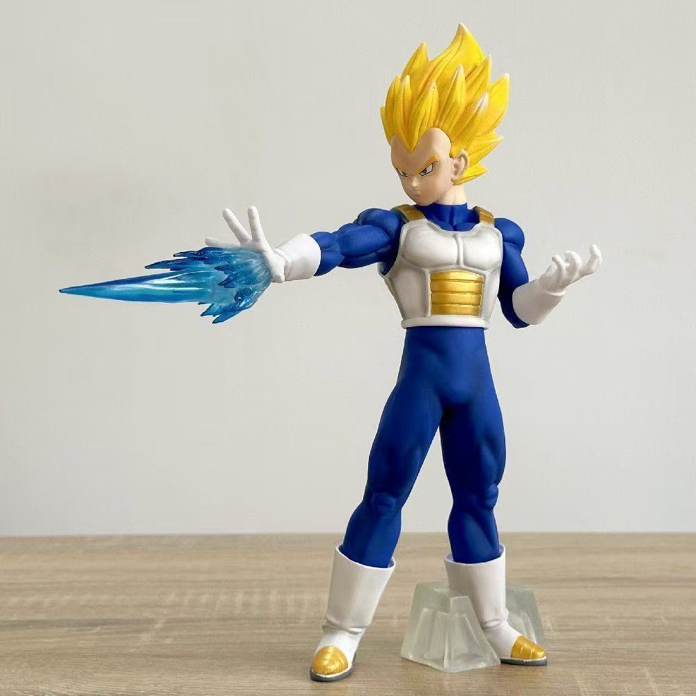 Dragon Ball Hell Vegeta Light Sphere Vegeta Teleportation Sitting Pearl Battle Suit Figure Model GK