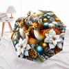 Christmas Reindeer Folding Umbrella-Fashionable Auto-Open Design 8 Iron Ribs Plastic Handle Foldable Sunshade,Perfect Gifts