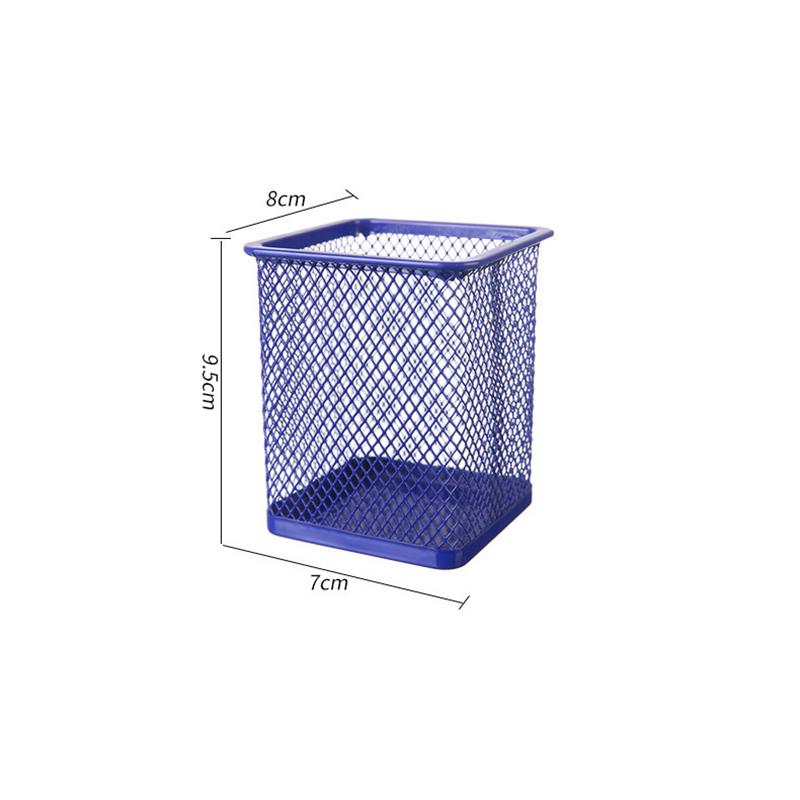 Multifunction Round/Square Mesh Pen Pot Multicolor Pen Holder Desk Tidy Stationery Organiser Pencil Storage Stationery Organiser