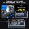 12V/24V To 220V Car Converter for Plug Outlet Car Inverter Outlet Fast Charging Ports Portable Automotive Charger Inverter 3 USB
