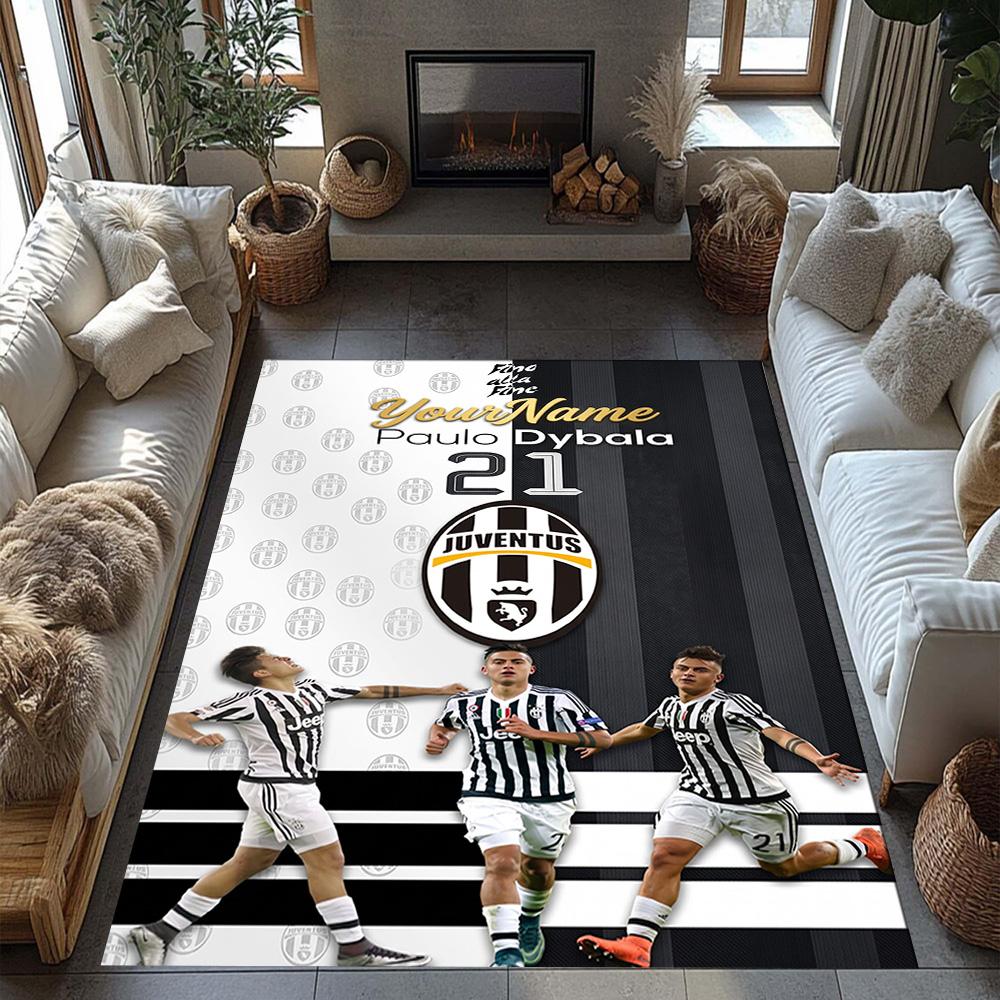 Juventus Personalized Text Area Rug Design for Foyer Balcony Dormitory Decorate room Antislip Carpet Office home decor Wedding Party Gift