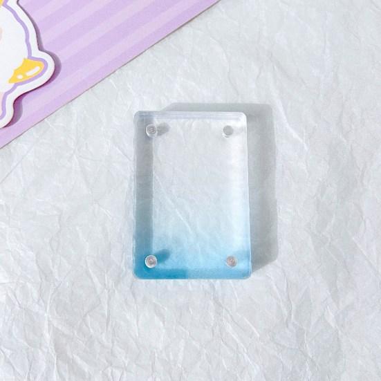 Card Brick Thickened Magnetic Suction Place Photos Gradient Colors Oblong Shape DIY Pictures Transparent See-through Photo Ornament Students Gift