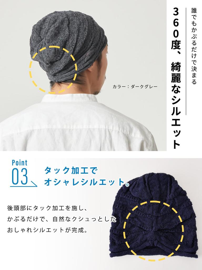 Casual Box TUYU Cotton Mesh Knit One Size Fits Dark Gray Loose-Fit Hat, Unisex, All,