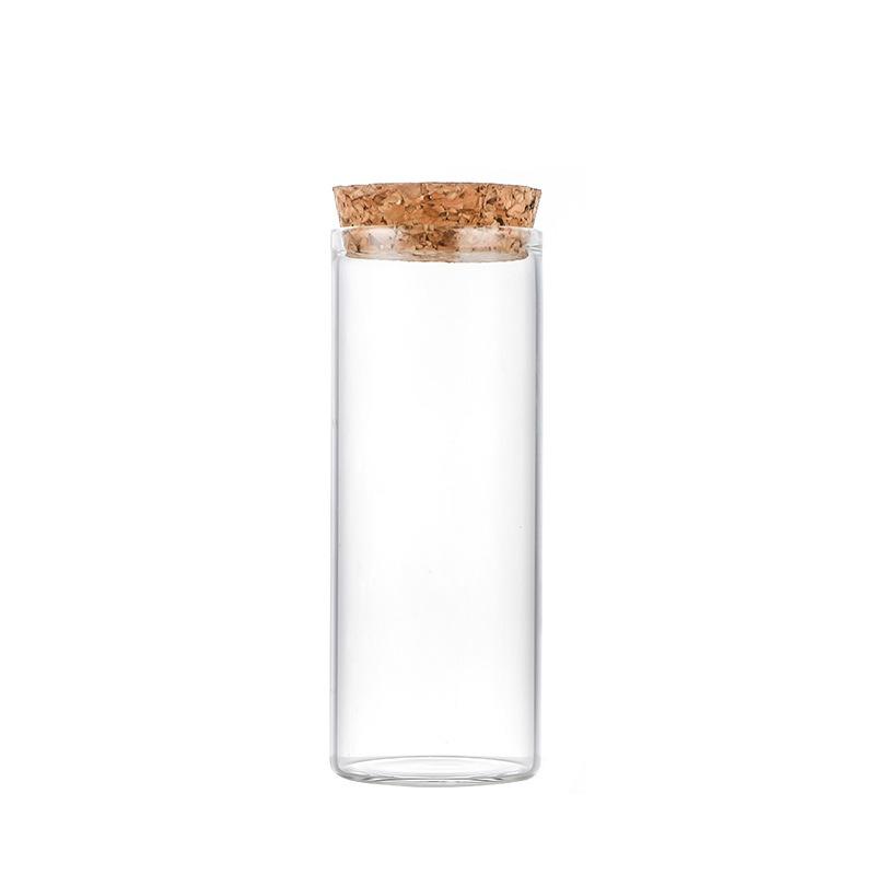 6pcs Cork 47mm Glass Bottle Mini Candy Jar Test Tubes Flower Powder Storage Container Bottles Borosilicate Holder Wish Wishing