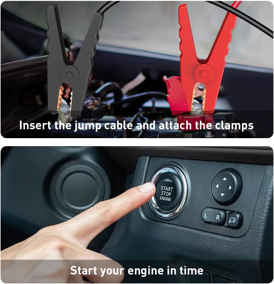 Jump Starter with Air Compressor Portable Jump Pack for Car Battery 150PSI 12V Air Pump with Air Compressor Portable Power Bank Charger LCD Display