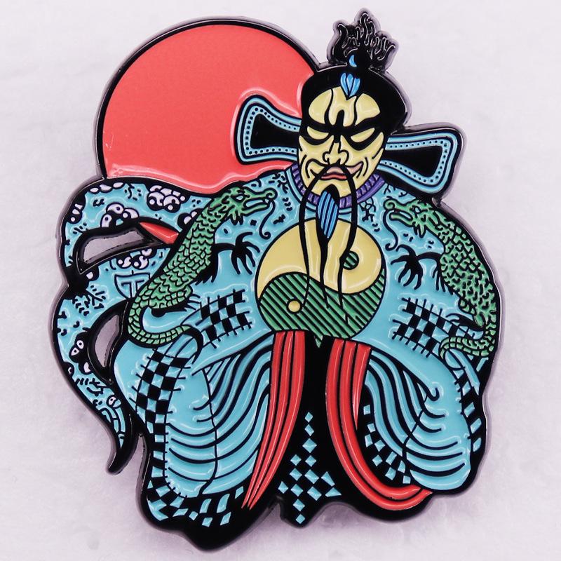 Dr. Fu Manchu Art Brooch: American Fantasy Action Film Accessory