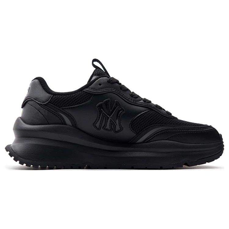 MLB Chunky Runner Comfortable Versatile Fabric Synthetic Leather Durable Breathable Low-Top Casual Running Shoes Unisex Sneaker Black 3ASHCRL3N-50BKS