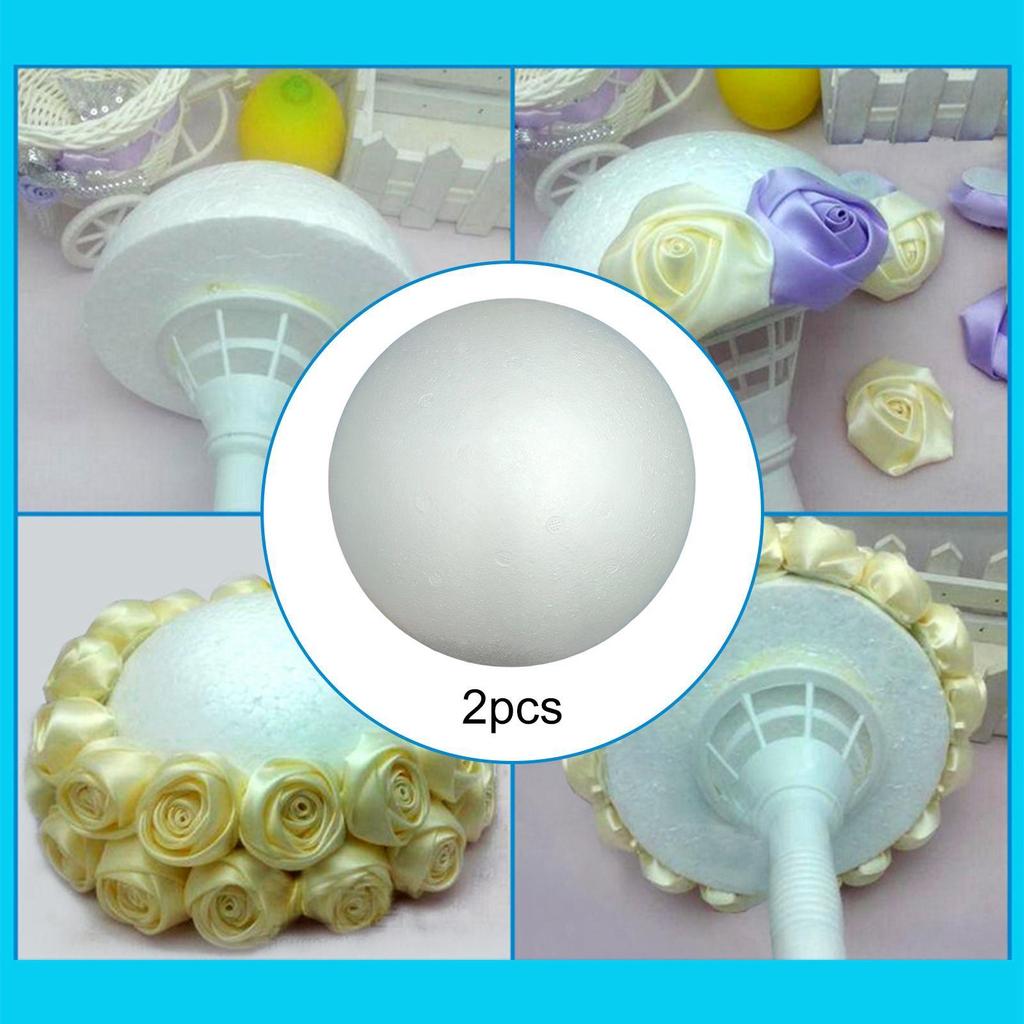 2 Craft Foam Balls for Christmas Decoration, DIY Projects, School, Model Making, Birthday, Year,