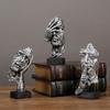 Abstract Mask Figurine Resin Sculpture For Living Room Office Gift Decoration