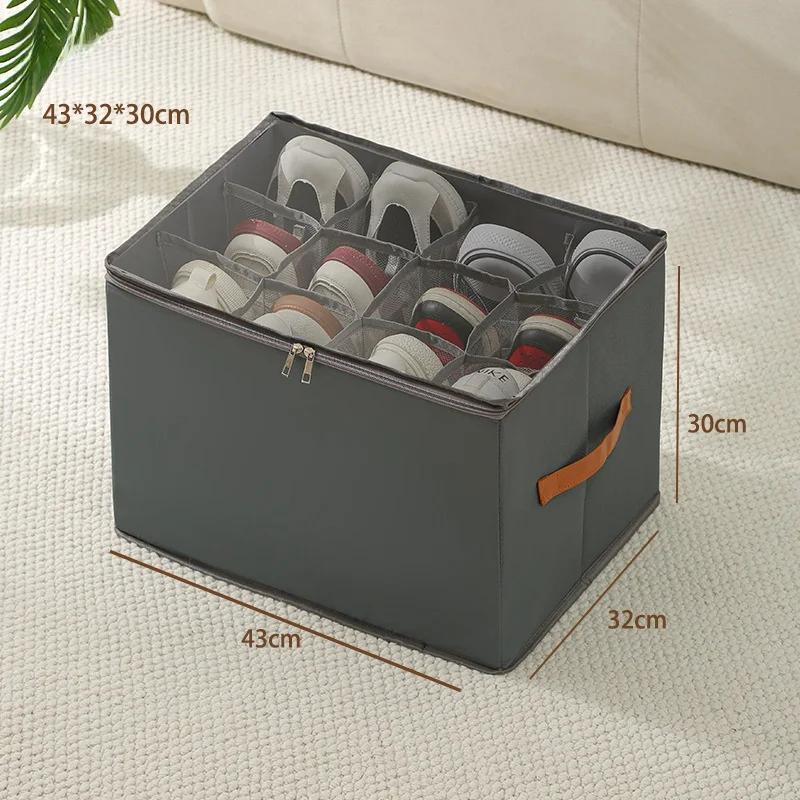 Foldable Shoe Storage Box - Dust-Proof Organizer for Shoes, Space-Saving Shoe Cabinet