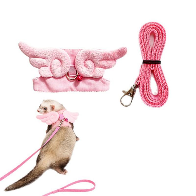 Adjustable Harness Leash Ferrets Fennec Foxes Small Pets - Canvas Chest Vest Style Walking Lead In 5 Colors