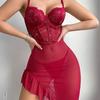New sexy underwear big chest women's lace short skirt sexy short skirt hollow suspender skirt summer