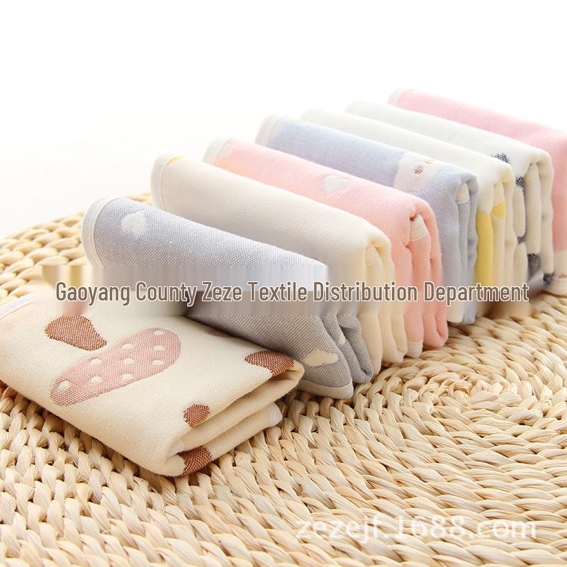 Large Baby Bib & Towel - Newborn Pure Cotton Gauze Handkerchief (30x30 cm) 30*28 cm
