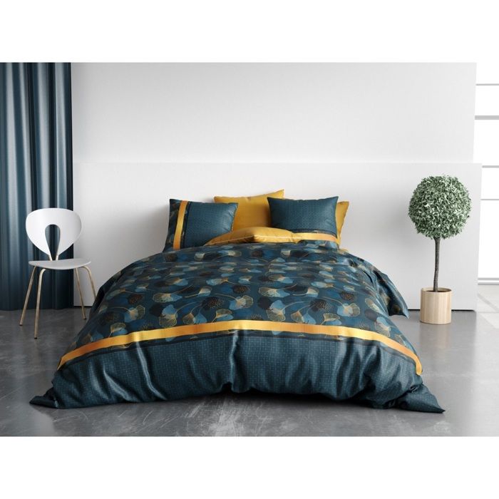 Parure de couette - Ginko - 240x260 cm - 100% coton - Douceur et confort durable