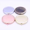 Round Metal Base Double-Sided Folding Makeup Mirror - Portable HD Handheld Dorm Mirror