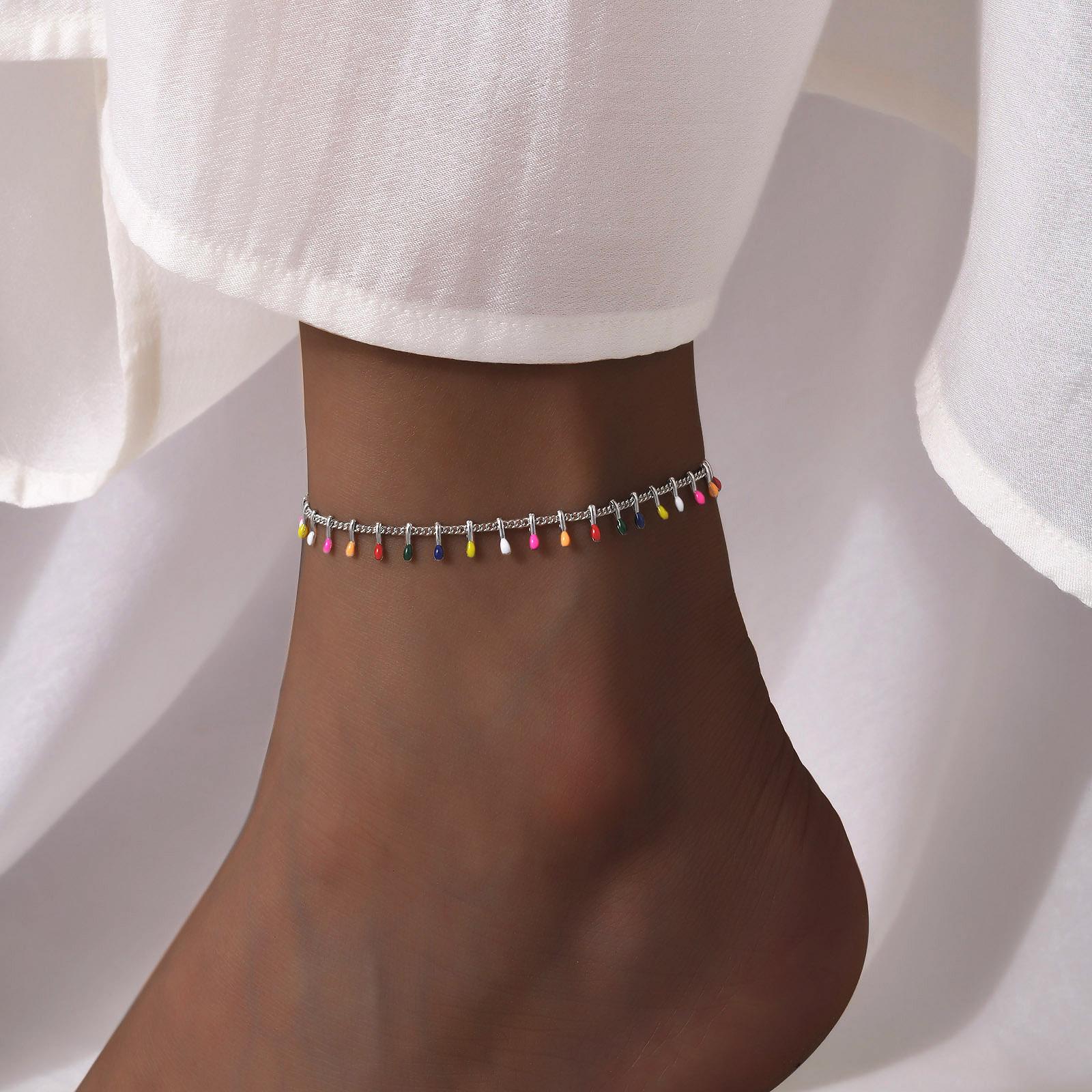 

Stainless Steel Anklet Bracelet on Leg for Women, Bobemian Summer Beach Foot Jewelry ,Minimalist Anklets Female Gift