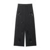 Spring European & American Style Embroidered Sequin Striped Suit with High Waist Long Pants