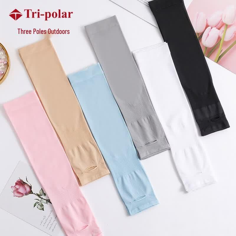Tri-polar Summer Ice Silk UV Protection Arm Sleeves