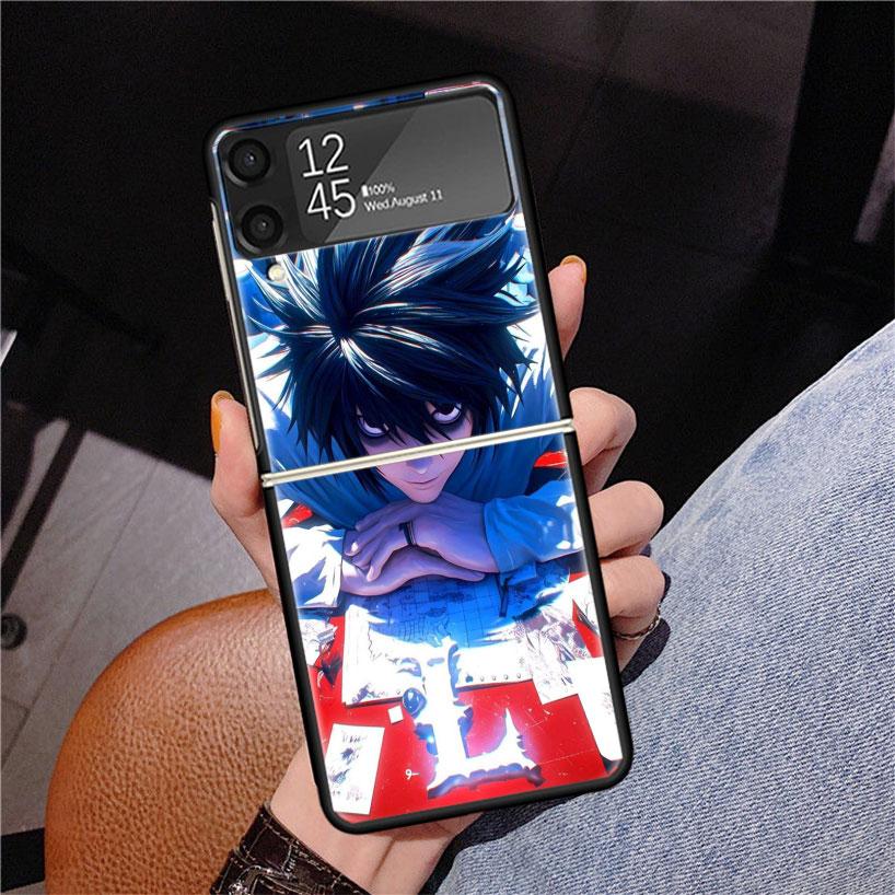 N-Note D-Death L Lawliet Phone Case For Samsung Z Flip 7 6 5 4 3 Galaxy ZFlip7 ZFlip6 ZFlip5 ZFlip4 ZFlip3 5G Print Cover