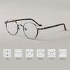 Japanese Style Pure Titanium Frame Acetate Temple Glasses Small Face Personalized Pile Head Design Eyeglass Widen Edges Eyewear