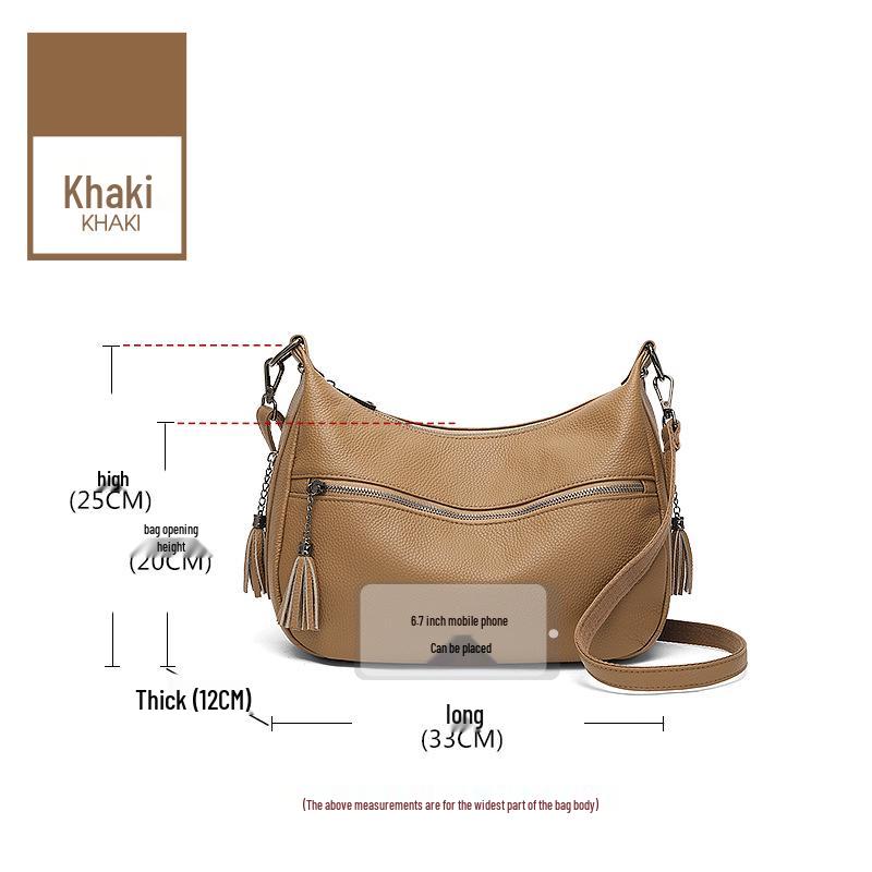 High-End Women's Genuine Leather Crossbody Bag 2025 – Large Capacity, Versatile Shoulder Bag