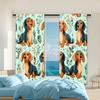 2 шт.   універсальні прозорі поліестерові штори для декору дому Собака 2D візерунок для використання у спальнях та вітальнях