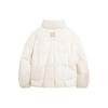 Li Ning CF Su Series Solid Color Logo Zip Stand Collar Down Jacket Women Outerwear White AYMS381-1