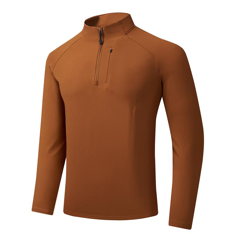 Großes Herren-Reißverschluss-Stehkragen-Langarm-Fleece-Sweatshirt Lässiges Langarm-Weiches und Bequemes Basis-Shirt Stehkragen-Sweatshirt