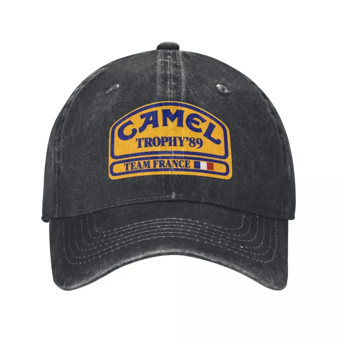 Camel Trophy Unisex Style Baseball Caps Time France Distressed Washed Caps Hat Casual Outdoor Summer Sun Cap Adjustable чёрный
