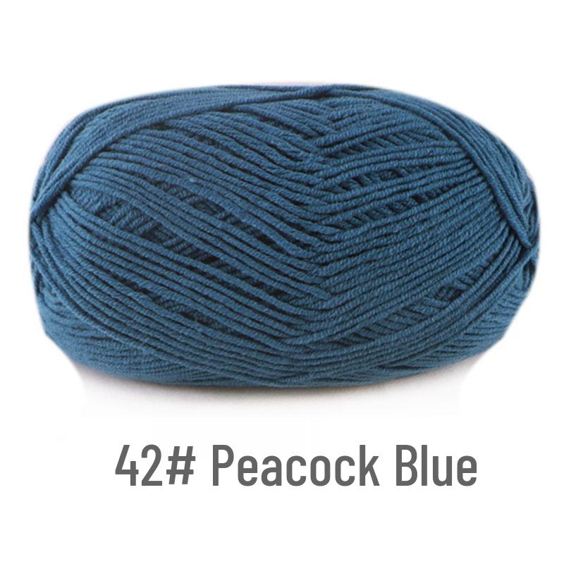 Su He 4-Strand Combed Cotton Yarn for Handmade Knitting: DIY Milk Cotton for Dolls, Cushions, and Blankets.
