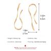 Irregular Lines Exaggerated Metal Dangle Earrings for Women Minimalist Gold Color Asymmetric Twisted Earrings Jewelry Gifts