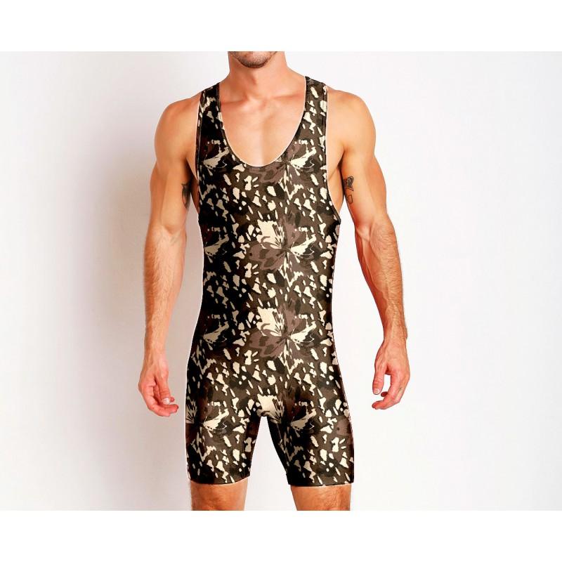 Mens Wrestling Suit One-piece Swimsuit Gym Workout Sports Lightweight Sweat-Absorbing Weightlifting Training