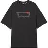 Levis Logo Print Loose Fit Crew Neck Short Sleeve T-Shirt Men Tops Black 001B0-0000