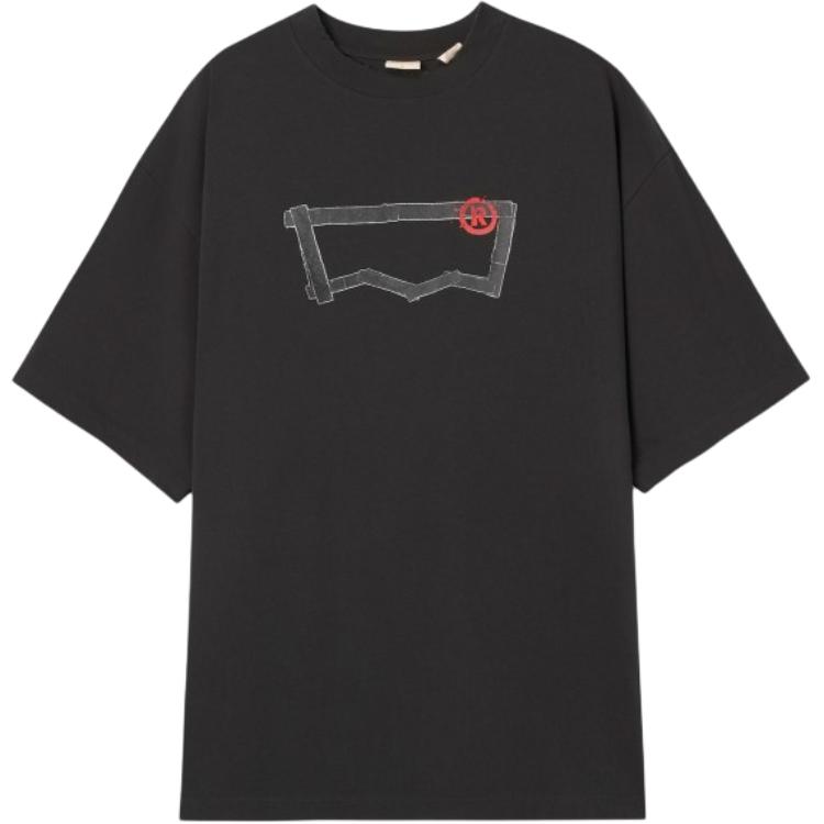 

Мужская футболка с коротким рукавом, свободного кроя, с круглым вырезом и принтом логотипа Levis, черная 001B0-0000 M