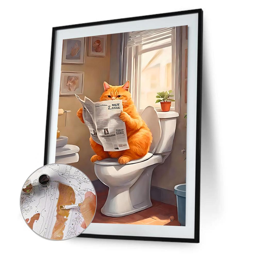 

Набор для рисования по номерам на холсте своими руками, картина маслом, кошка, домашний декор на стену 40x50 см