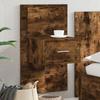 VidaXL Wall-mounted Bedside Table with LED Lights Smoked Oak, Cabinet, Side Cabinet, Bedside Cabinet, Bedside Table 848165