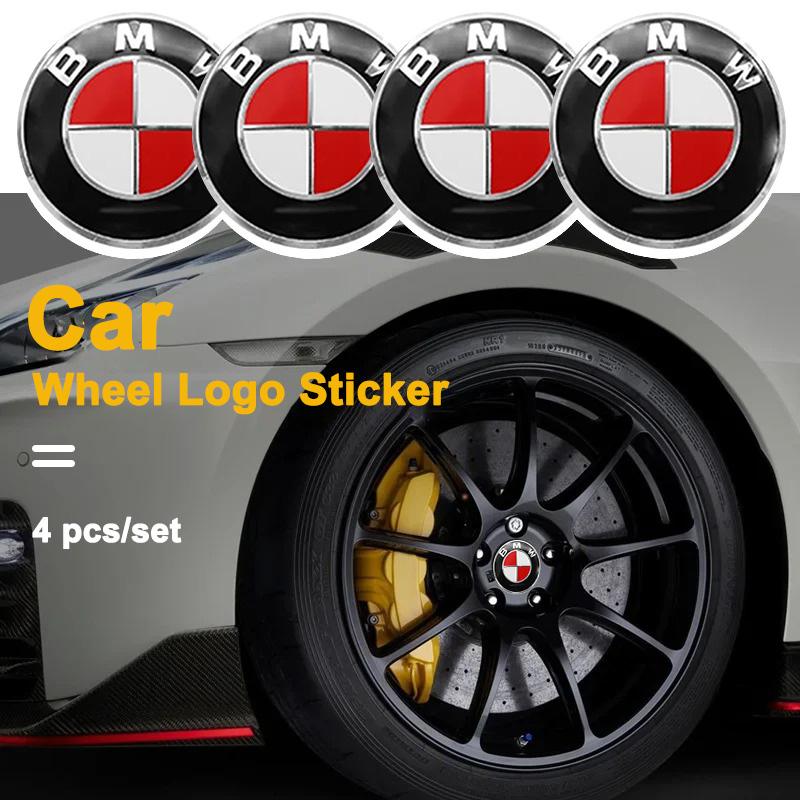 FA64Pc 50mm 60mm 56mm Wheel Center Caps Emblem Badge Sticker 50th Anniversary For BMW E39 E46 E90 E60 E87 E53 F10 F20 F30 M X3 X5