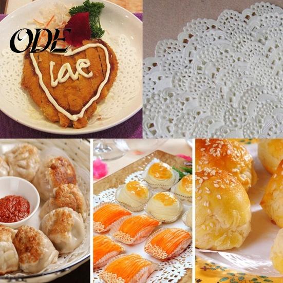 100 centrini rotondi in pizzo di carta, tovagliette per torte, decorazioni per matrimoni