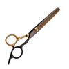 Stainless Steel Black Gold Barber Scissor Set - Professional Thinning Shears