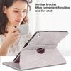 Coque + Verre Trempé pour iPad 10,2 Pouces (2019/2020/2021) Anti-Rayures Rotatif Effet Cuir Rose