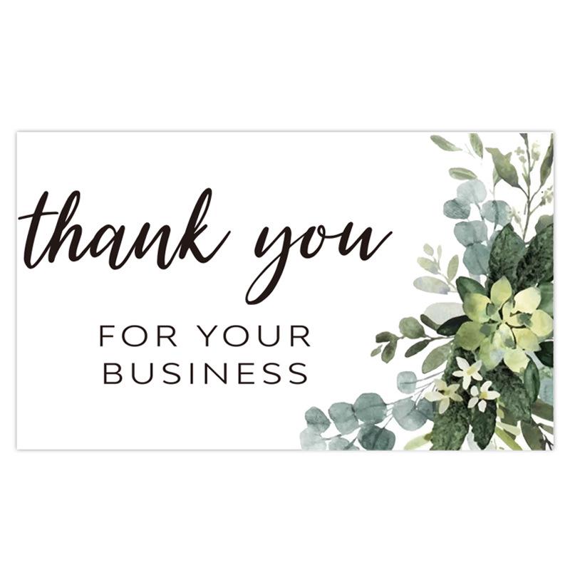 Pink 'Thank You' Cards - 50 Sheets/Pack for Gift Boxes, Decorations, and Postcards