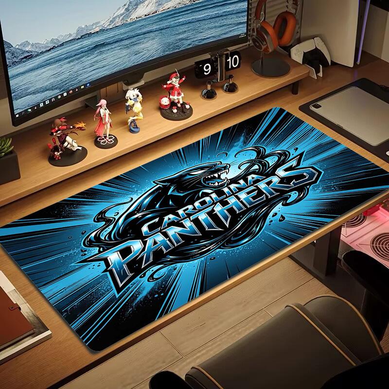 Carolina Panthers Color Mouse Pad Large Gaming Table Cushion Non-slip Laptop Tablet Big Mousepad XXL Mat Mini PC Playmat With Lock edge
