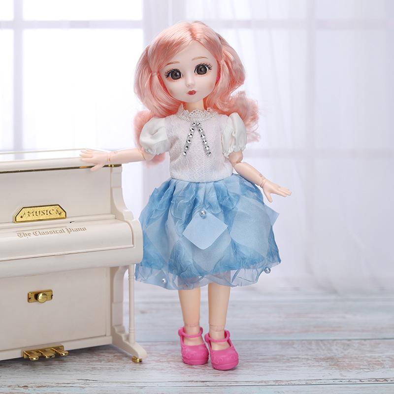 Buy 30CM Mini Movable 21Jointed Doll Girls Toy 3D Big Eyes