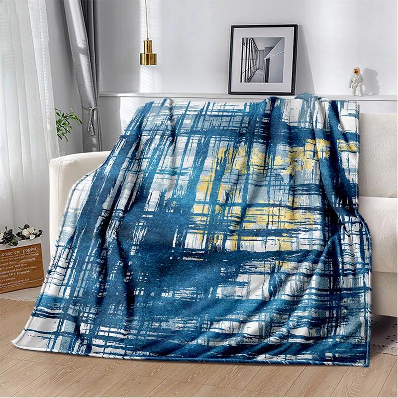 2025 New Style Bohemian Abstract Modern Art Geometry Blanket,Soft Throw Blanket for Home Bedroom Bed Sofa Travel Picnic Gift Kid