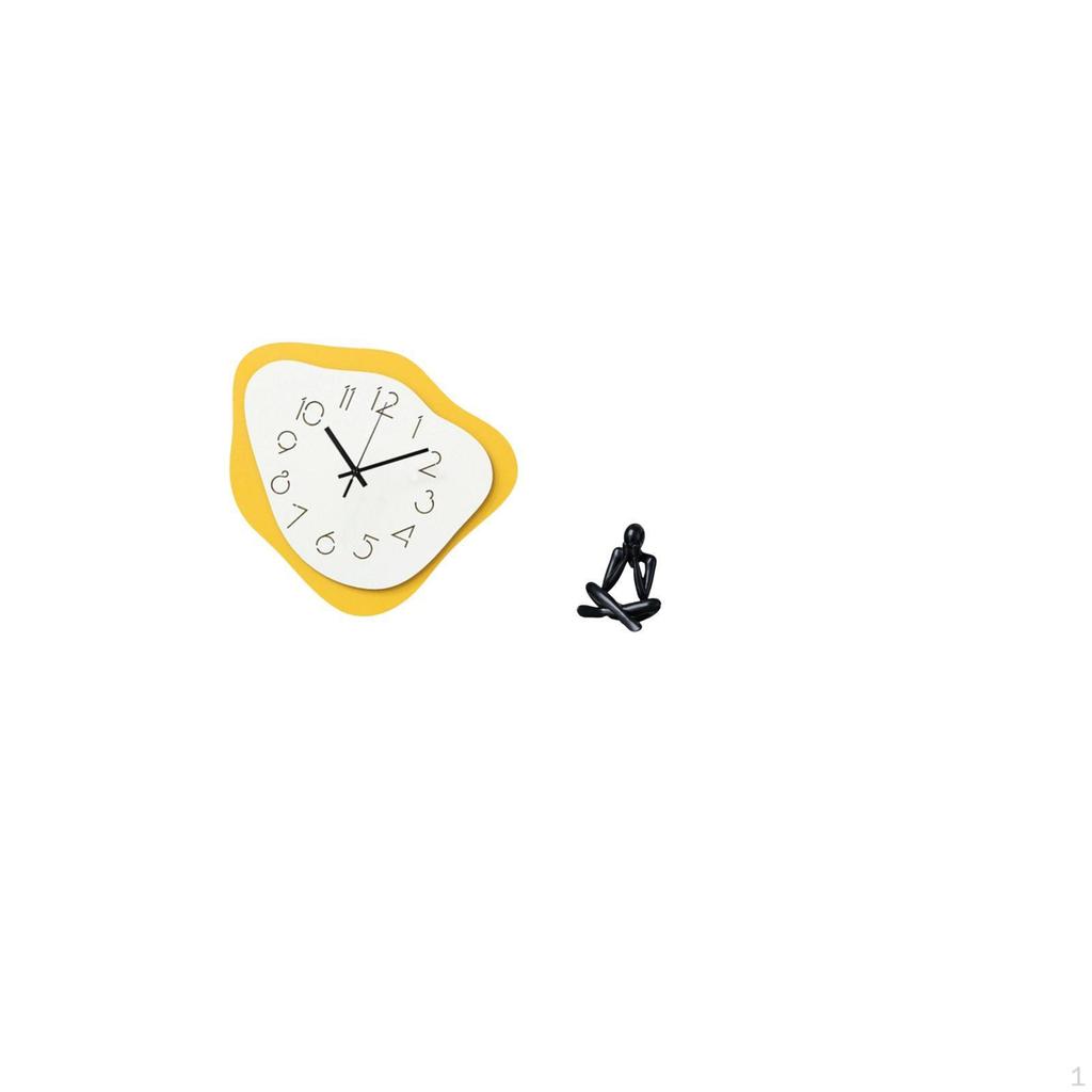 Acrylic Abstract Wall Clock Sculpture Hanging Modern Office Ornament Timepiece Silent Holiday