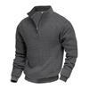 Men Heavyweight Loose Stand Collar Half Zip Casual Pullover Sweatshirt