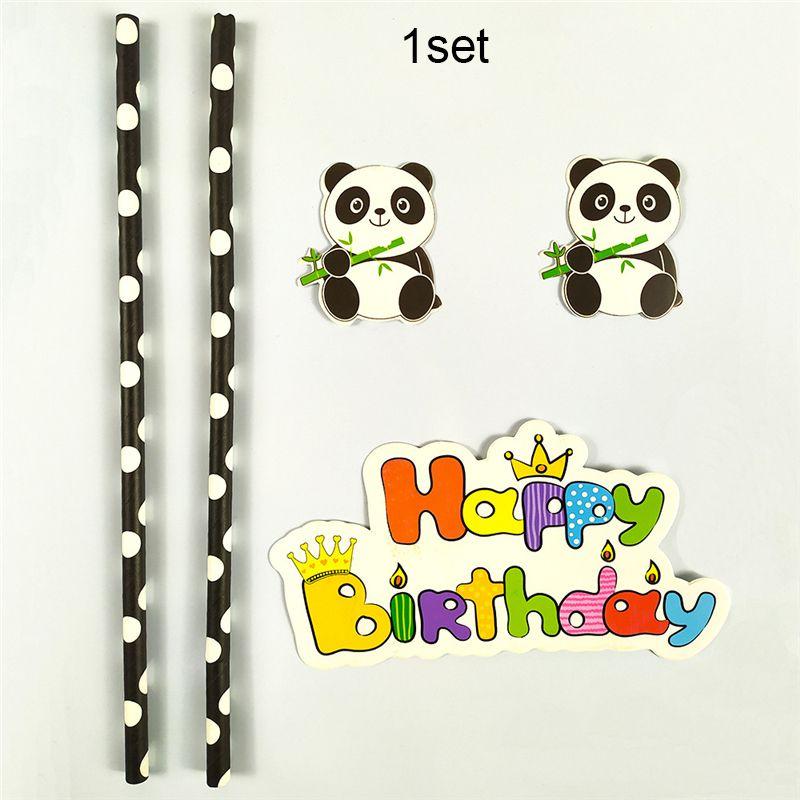 Adorable Panda Animal Party Supplies Tableware Decor For Kids Birthday Celebrations