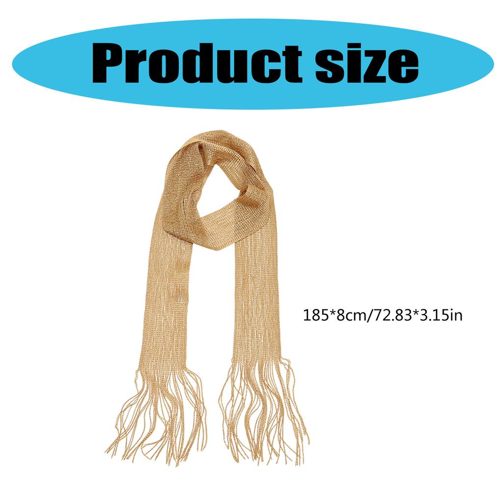 Popular Long Scarf Casual Neckwear Multiuse Neck Scarf Hairwrap for Formal Dinner Party Clubwear Neckwear Eye Catching
